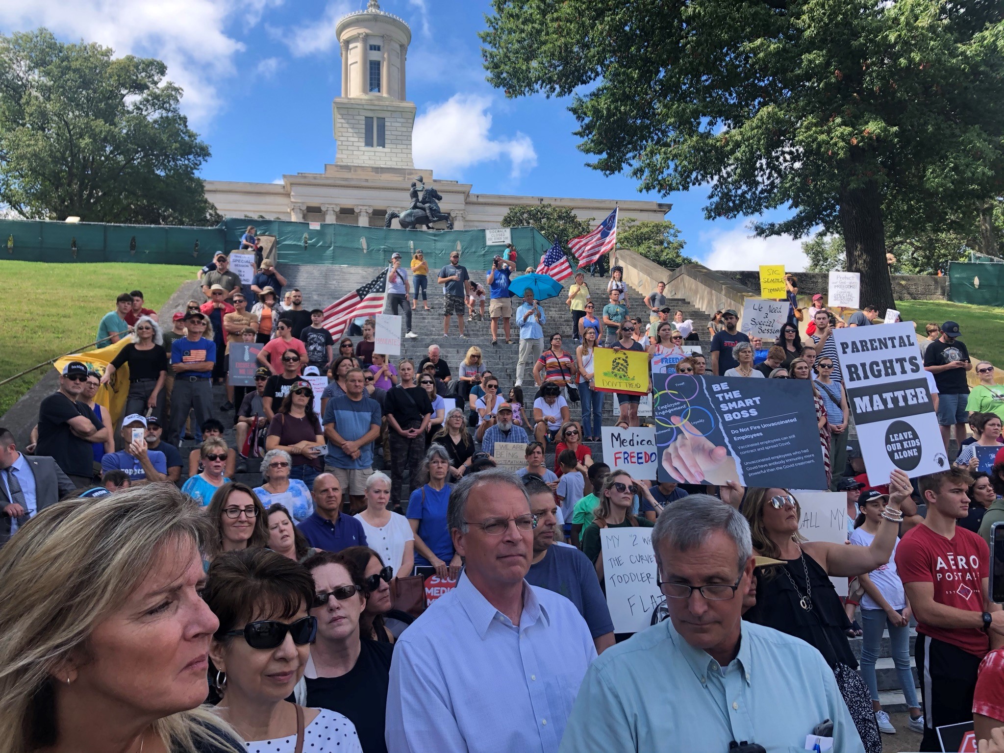 Meeting on the steps